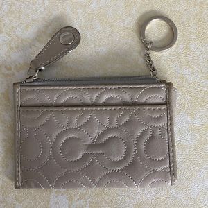 Coach coin/card holder with key ring